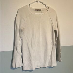 LOFT Off-White Ribbed Sweater